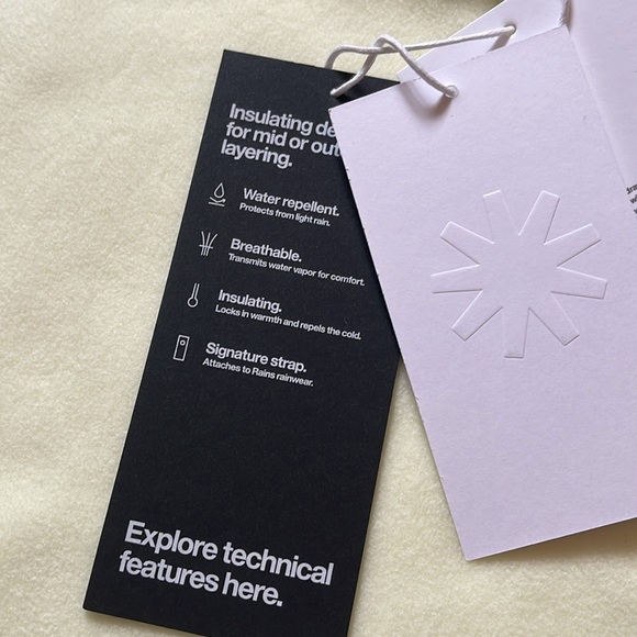 Rains Unisex Fleece Jacket Size Small - Picture 6 of 6